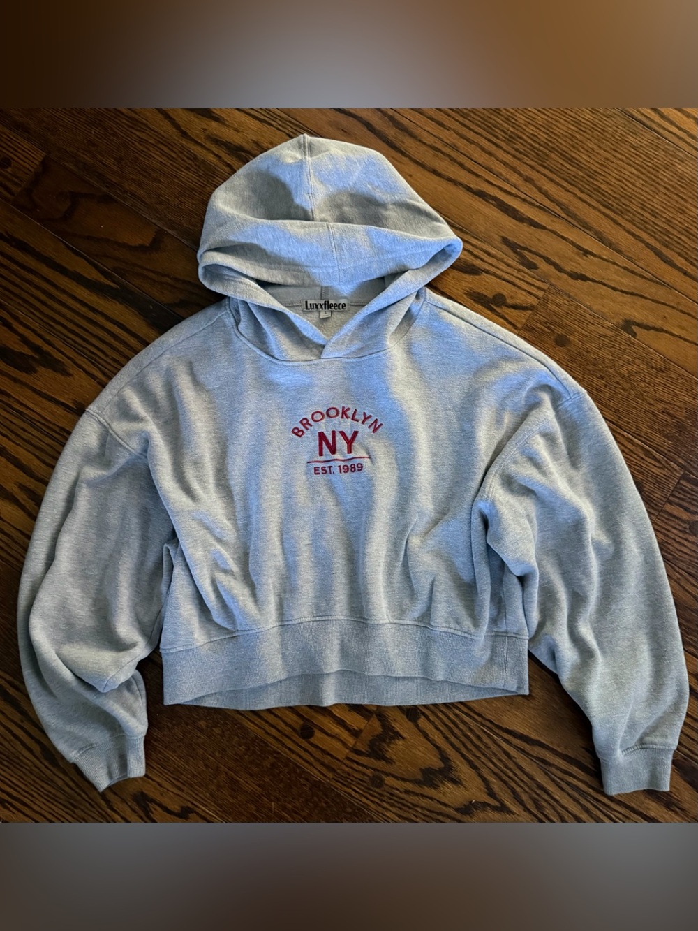 Luxx Fleece Brooklyn NY Cotton Stretch Cropped Hoodie